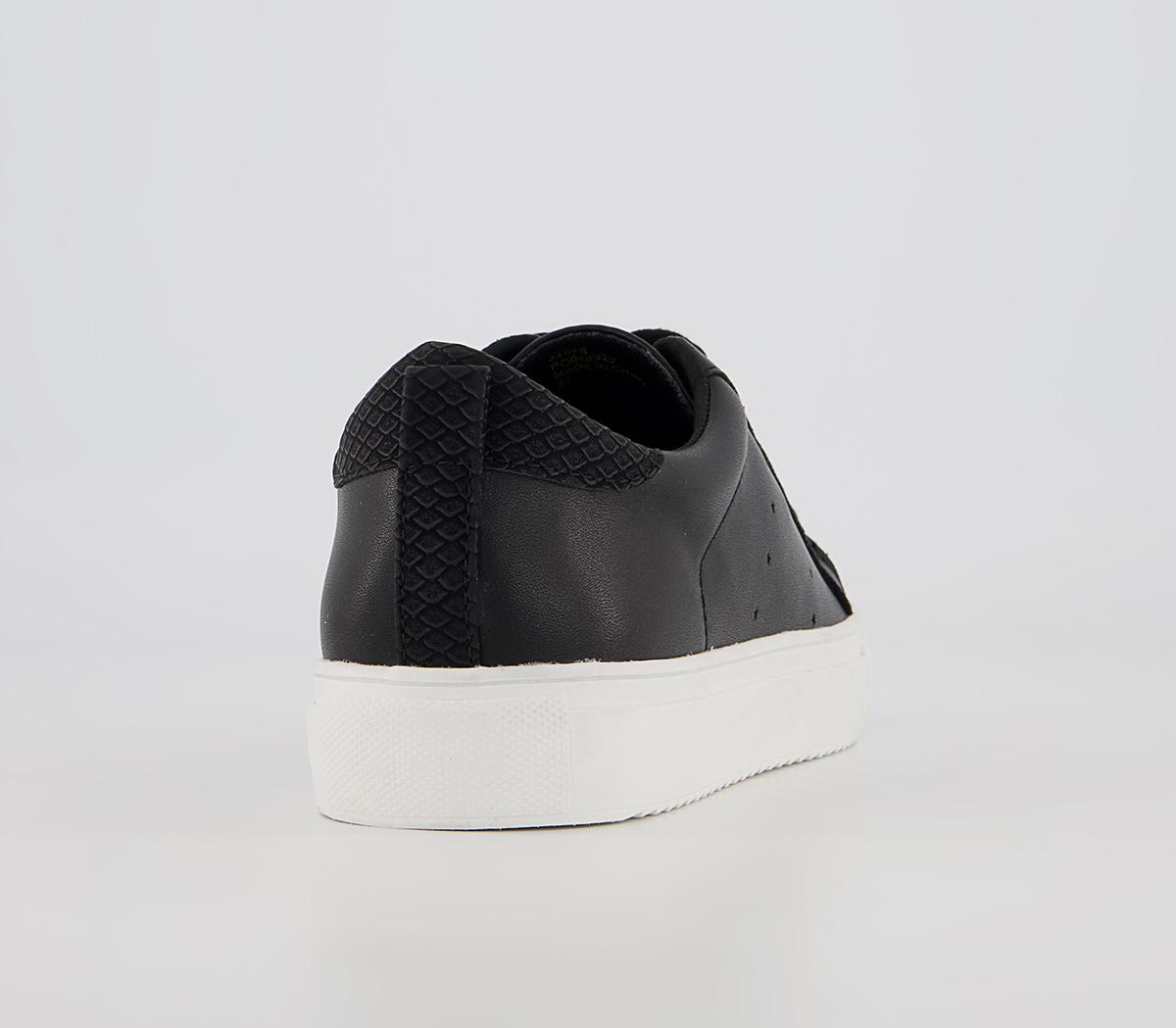 Office Flora Star Detail Lace Up Trainers Office Flora Star Detail Lace Up Trainers Black Mix