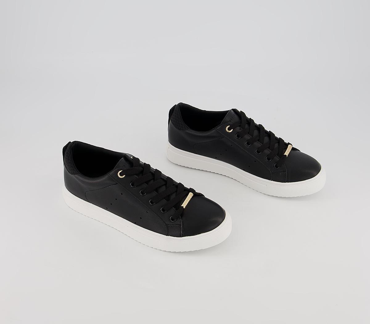 Office Flora Star Detail Lace Up Trainers Office Flora Star Detail Lace Up Trainers Black Mix