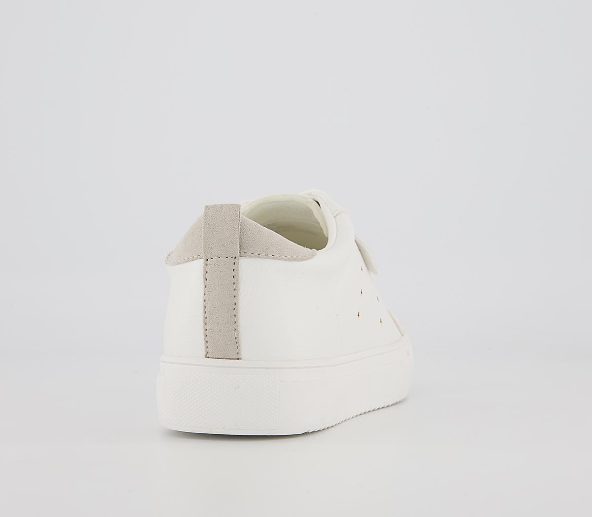 Office Flora Star Detail Lace Up Trainers Office Flora Star Detail Lace Up Trainers White Nude Mix