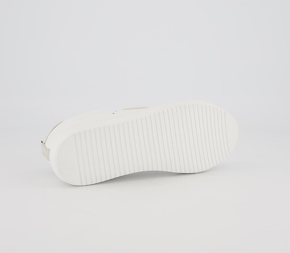 Office Flora Star Detail Lace Up Trainers Office Flora Star Detail Lace Up Trainers White Nude Mix