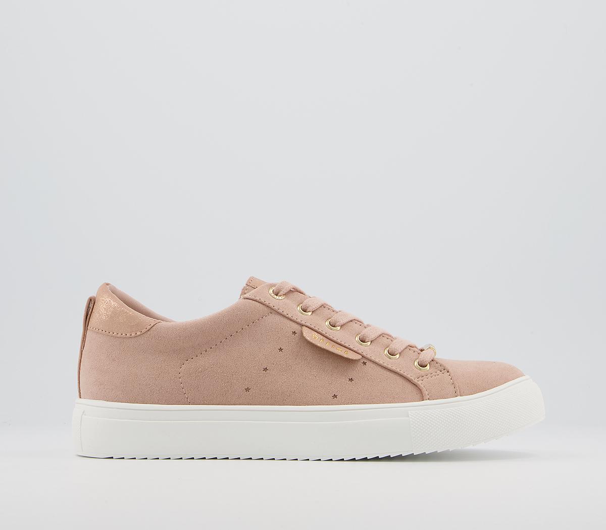 Office Flora Star Detail Lace Up Trainers Office Flora Star Detail Lace Up Trainers Nude Rose Gold Mix