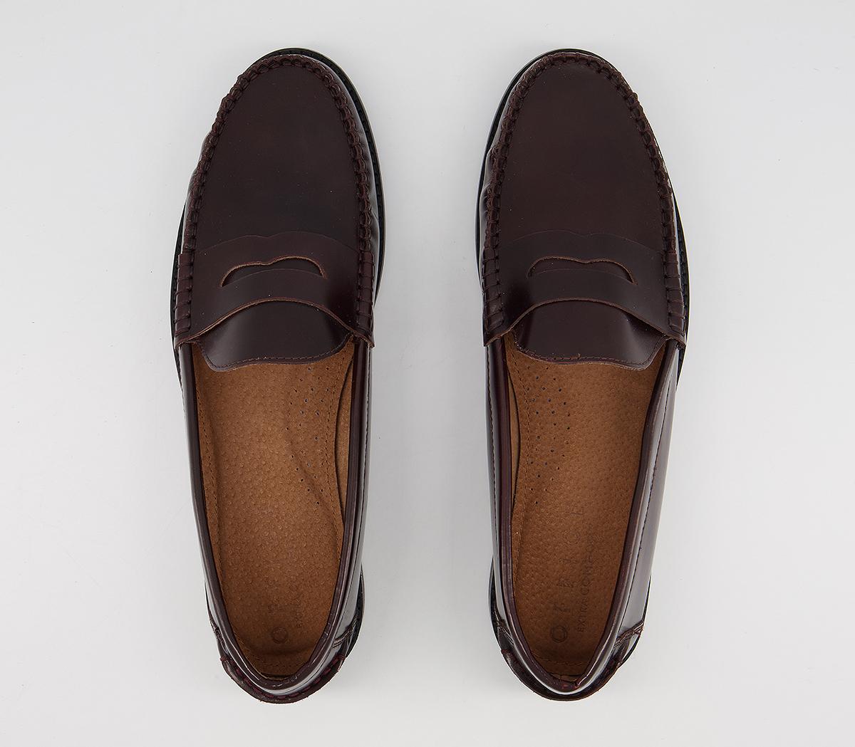 Office Marvin Penny Loafers Office Marvin Penny Loafers Burgundy High Shine Leather
