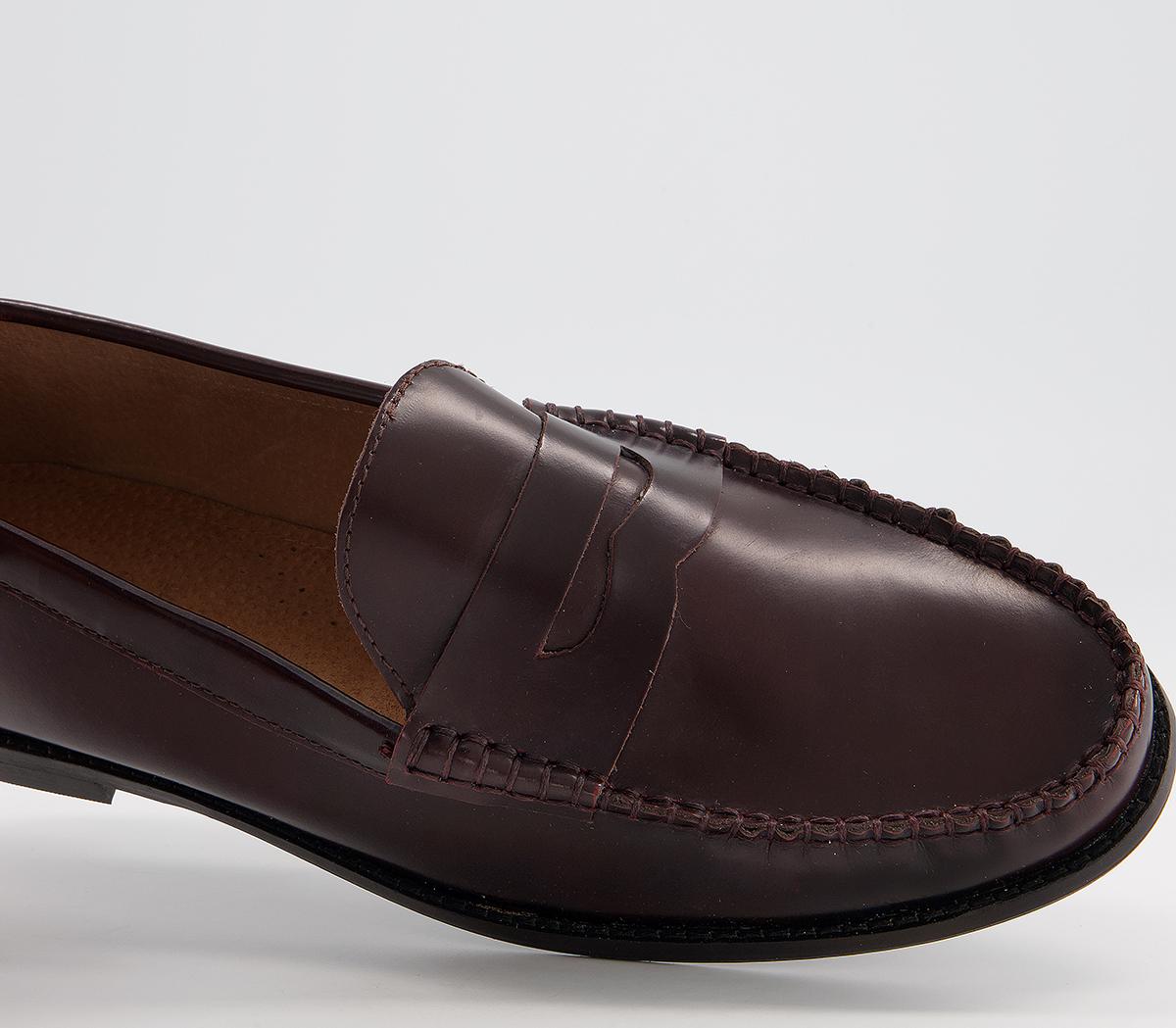 Office Marvin Penny Loafers Office Marvin Penny Loafers Burgundy High Shine Leather