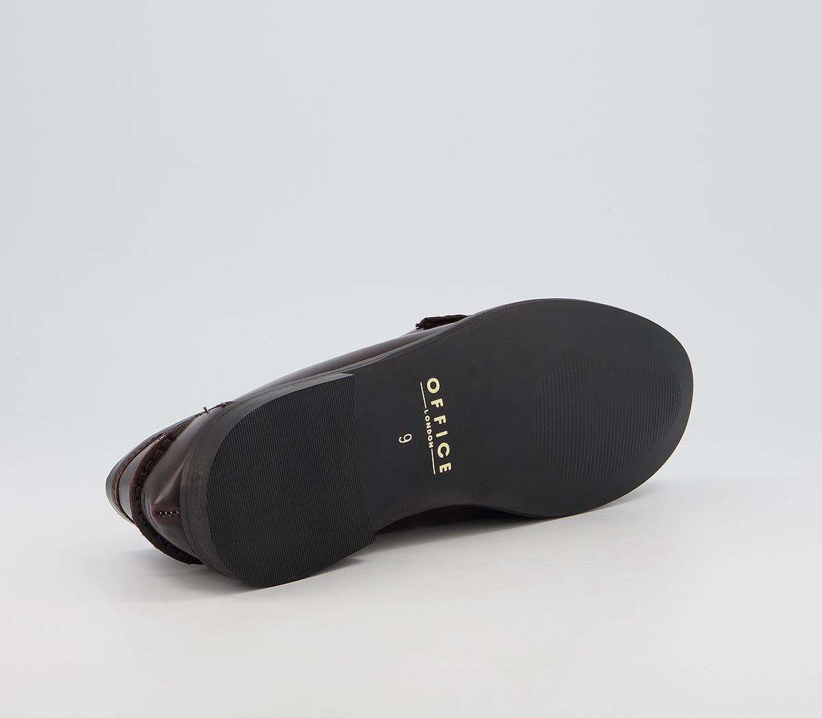 Office Marvin Penny Loafers Office Marvin Penny Loafers Burgundy High Shine Leather