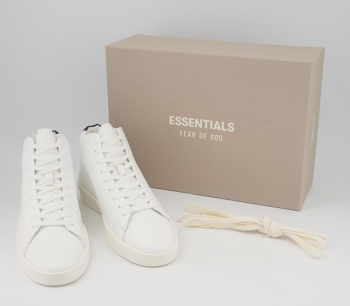Fear of God Essentials Tennis Mid Sneakers Fear of God Essentials Tennis Mid Sneakers White