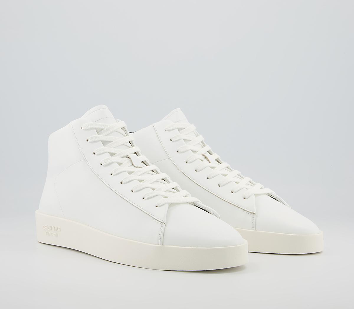 Fear of God Essentials Tennis Mid Sneakers Fear of God Essentials Tennis Mid Sneakers White