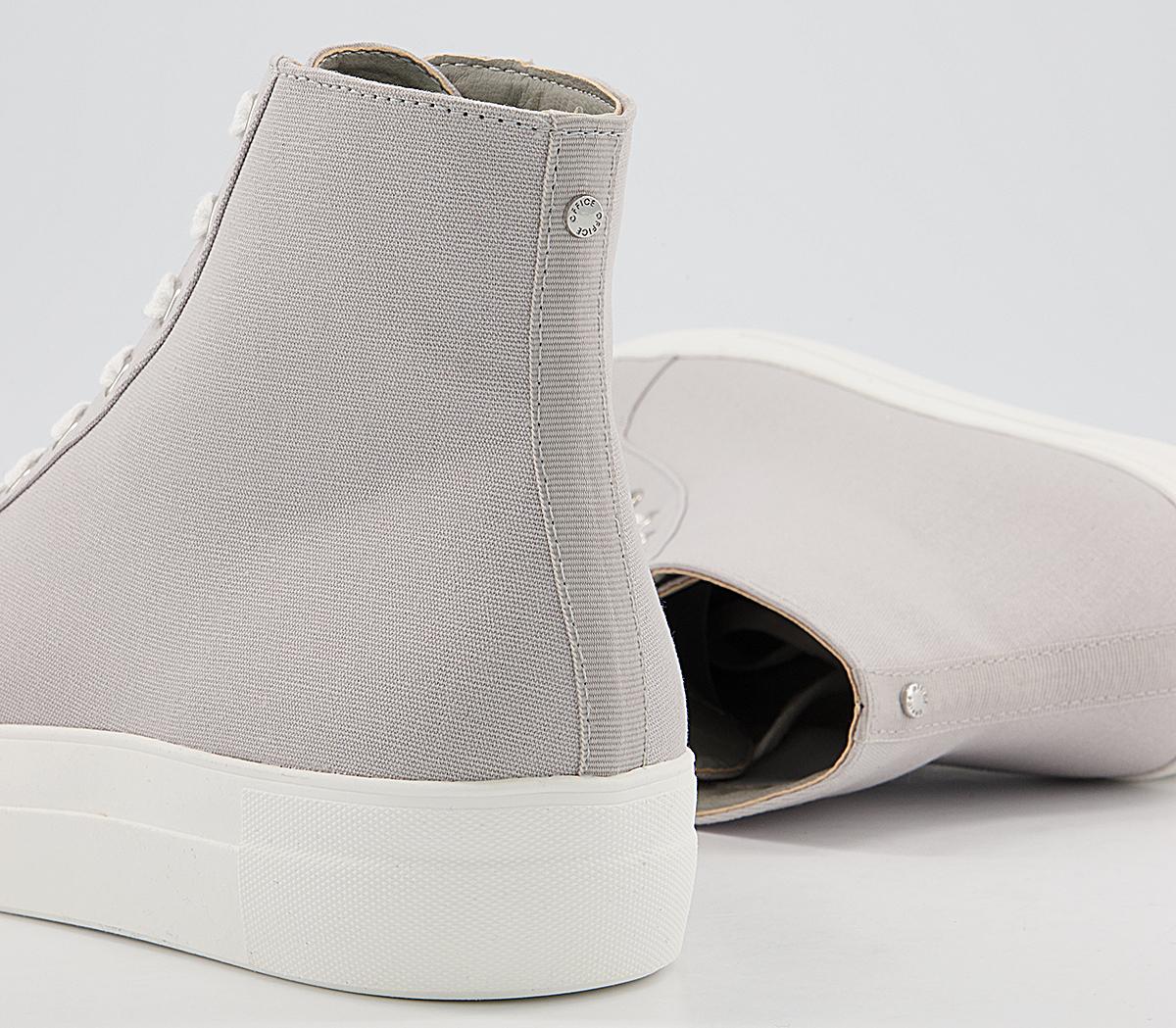 Office Ffion Flatform High Top Trainers Office Ffion Flatform High Top Trainers Stone Canvas