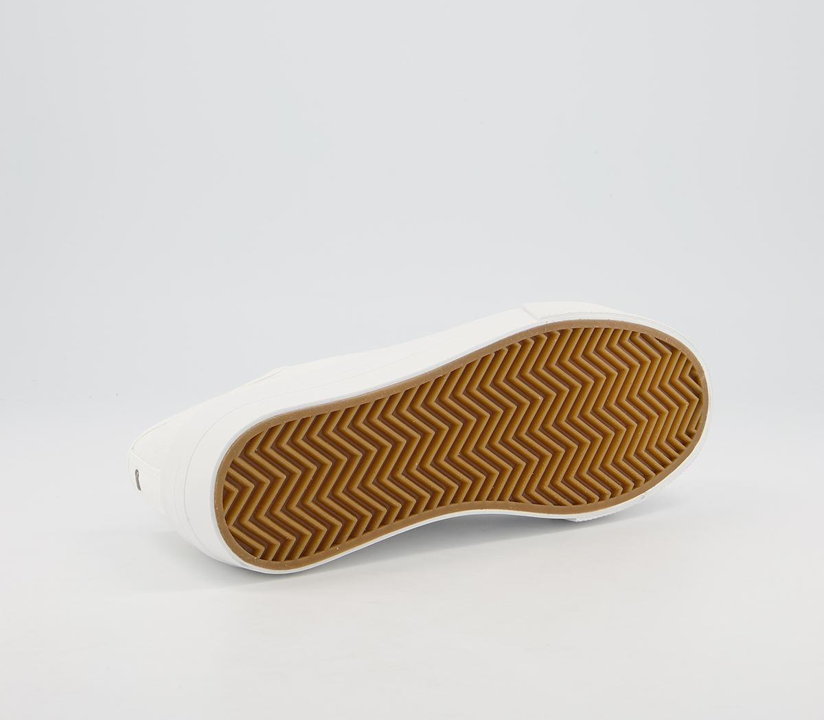 Office Feeling Flatform Lace Up Trainers Office Feeling Flatform Lace Up Trainers White Canvas