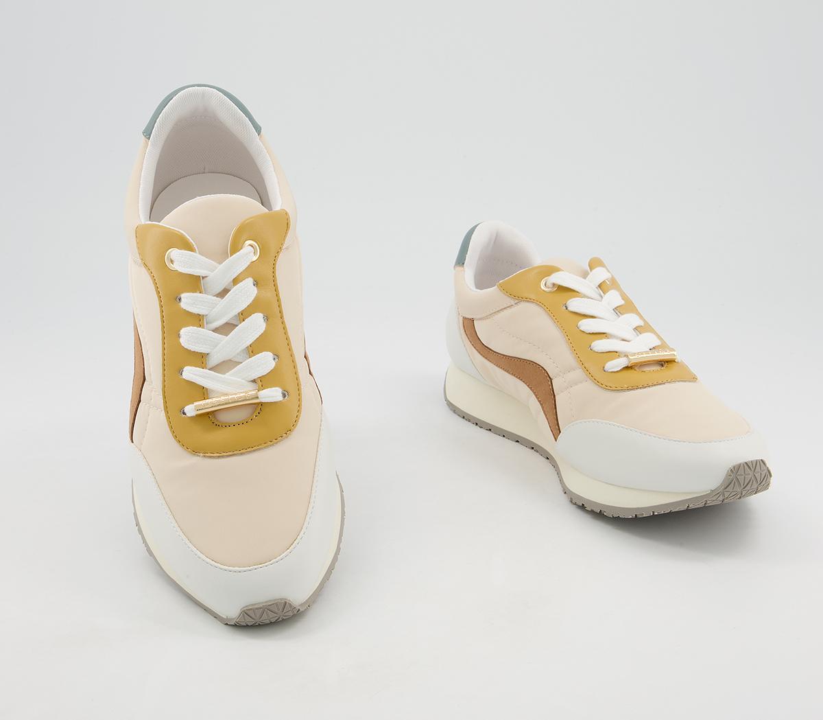 OFFICEForceful Retro Lace Up Runners OFFICEForceful Retro Lace Up RunnersWhite Blue Natural Mix