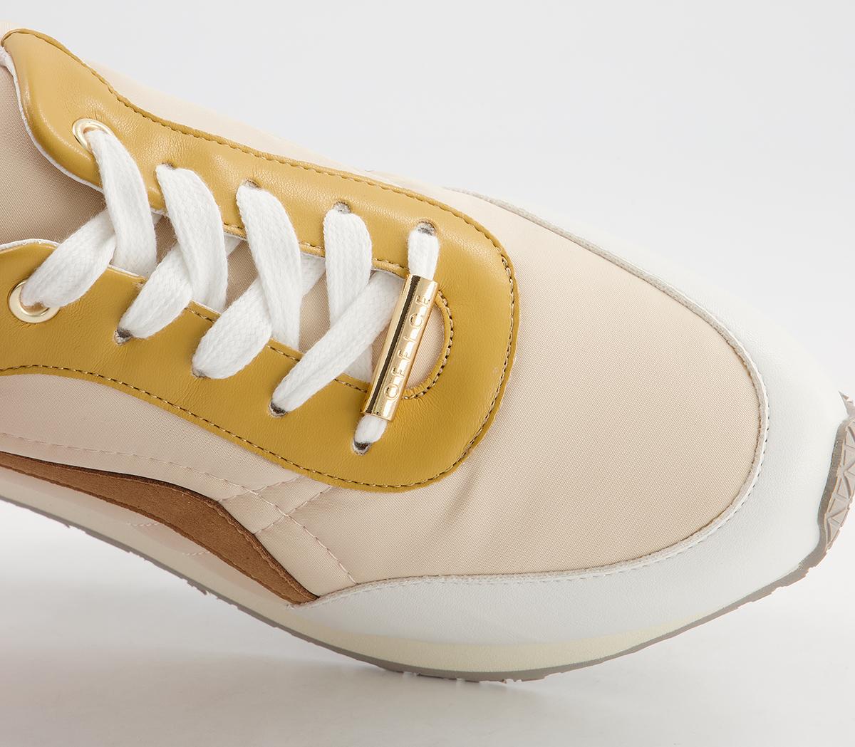 OFFICEForceful Retro Lace Up Runners OFFICEForceful Retro Lace Up RunnersWhite Blue Natural Mix