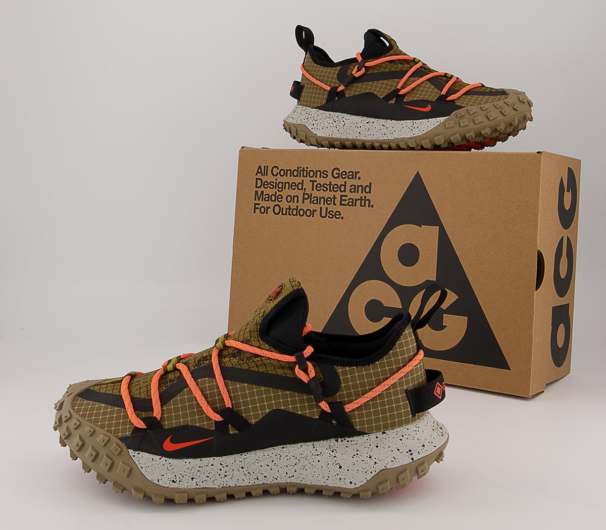 Nike Acg Mountain Fly Low Trainers Nike Acg Mountain Fly Low Trainers Hazel Rush Black Khaki Atomic Orange