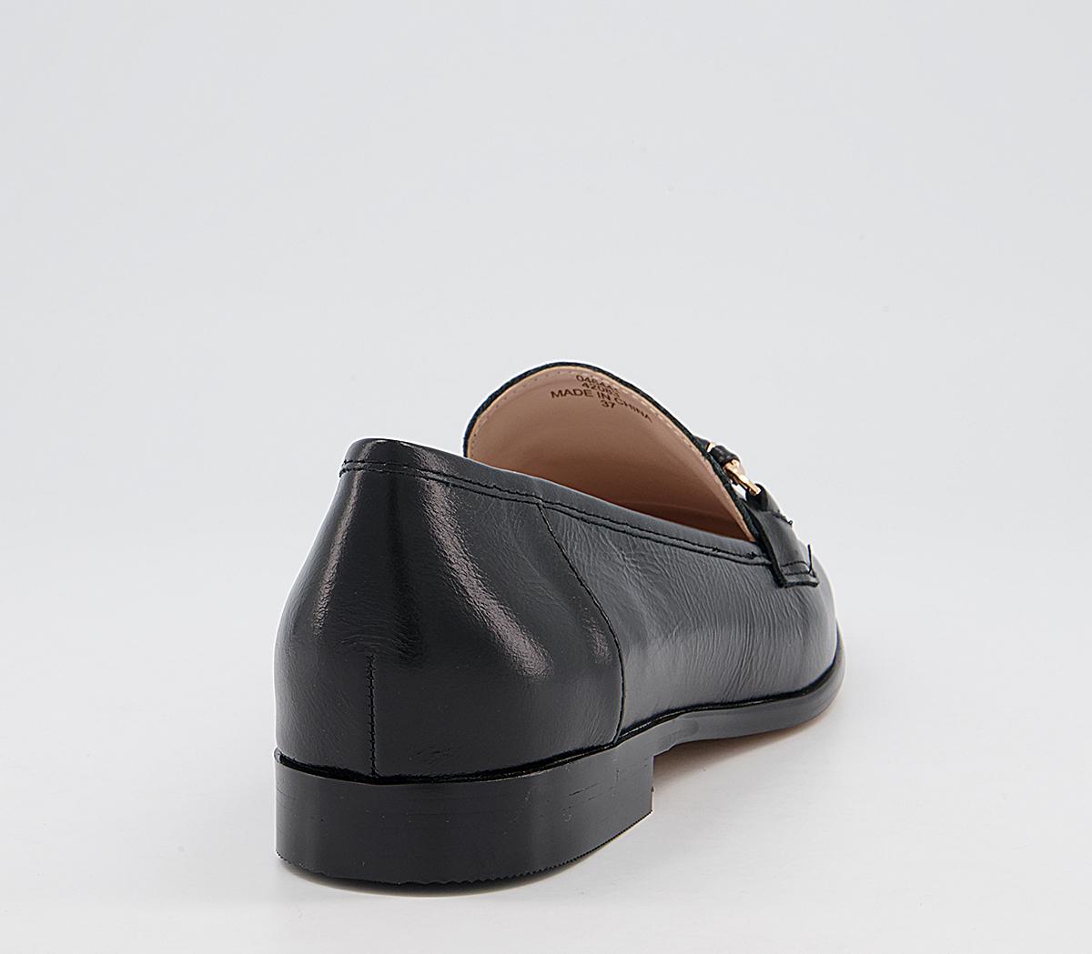 Office Faxed Feature Trim Loafers Office Faxed Feature Trim Loafers Black Leather