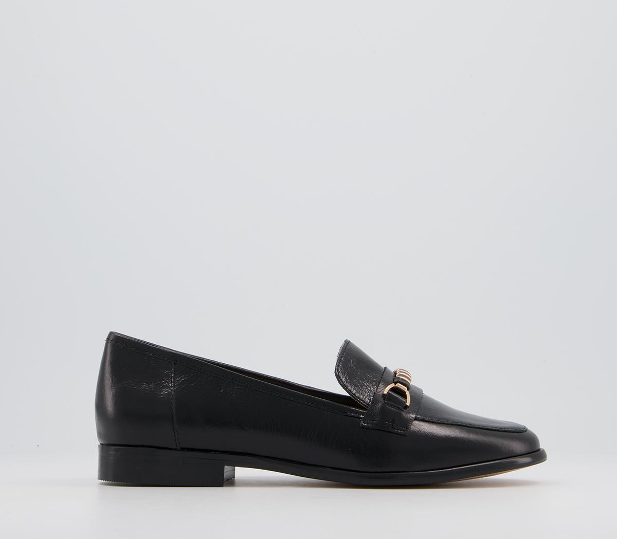 OfficeFaxed Feature Trim LoafersBlack Leather