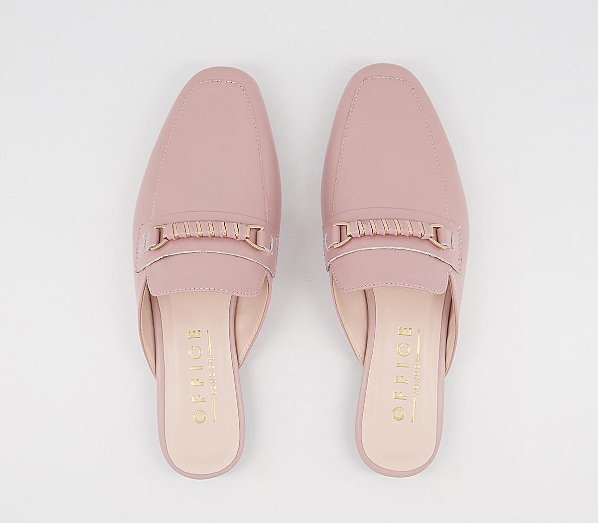 OFFICEFlew Feature Trim Mule LoafersSoft Pink Leather