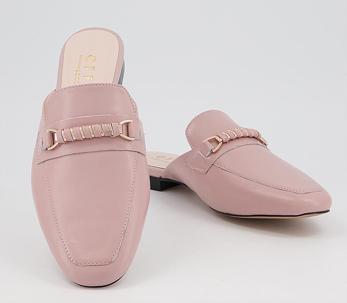 OFFICEFlew Feature Trim Mule LoafersSoft Pink Leather