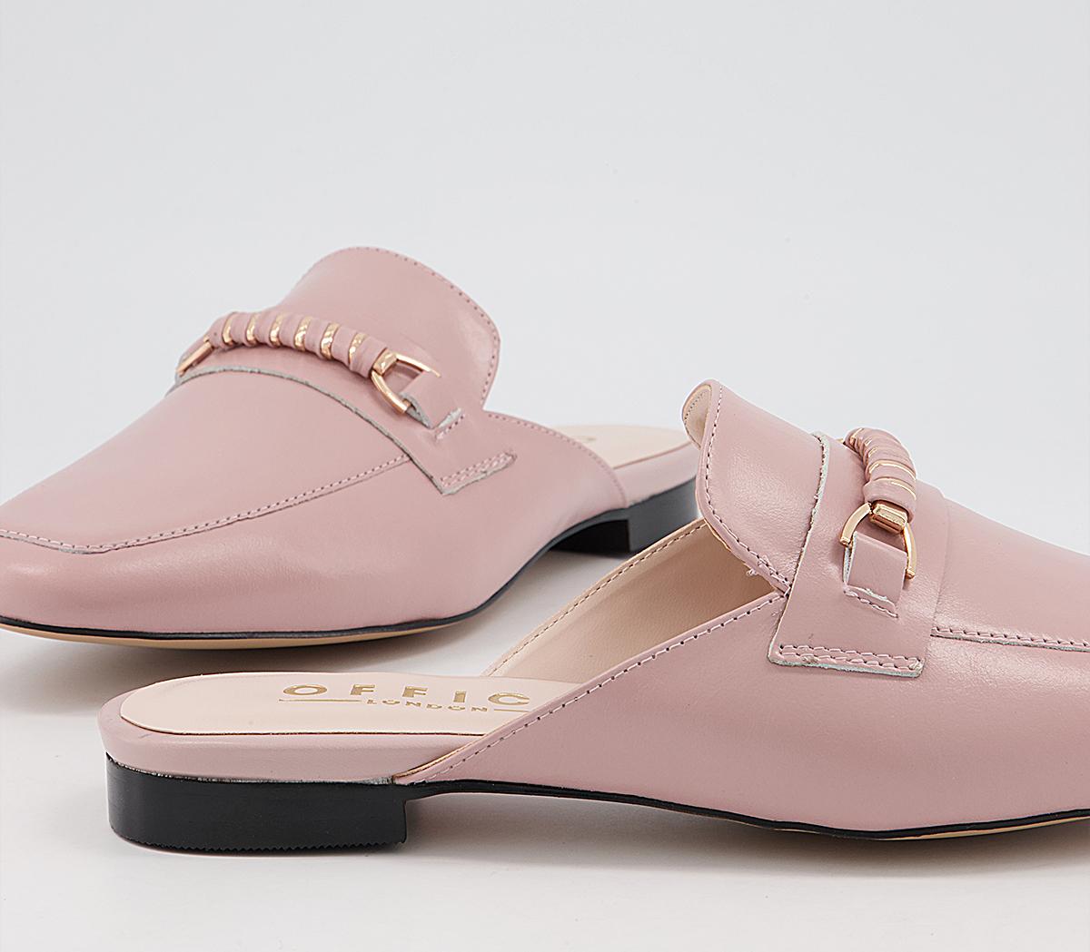 OFFICEFlew Feature Trim Mule LoafersSoft Pink Leather