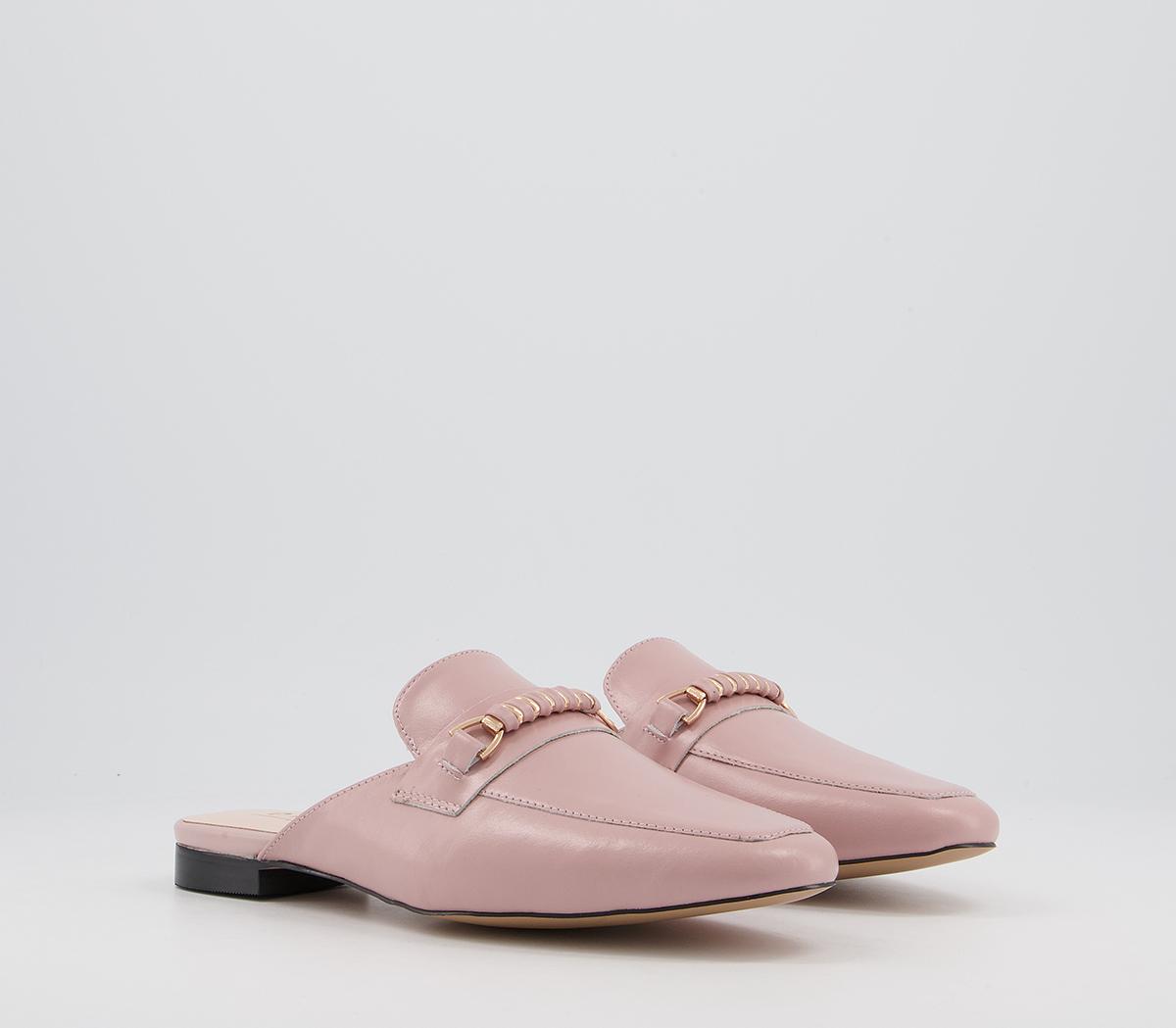 OFFICEFlew Feature Trim Mule LoafersSoft Pink Leather