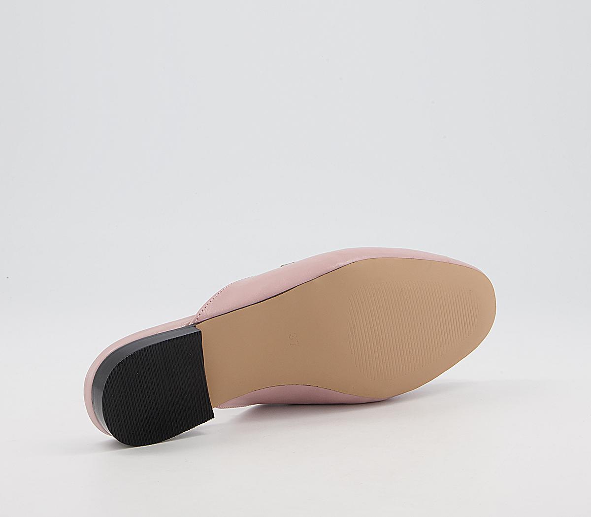 OFFICEFlew Feature Trim Mule LoafersSoft Pink Leather