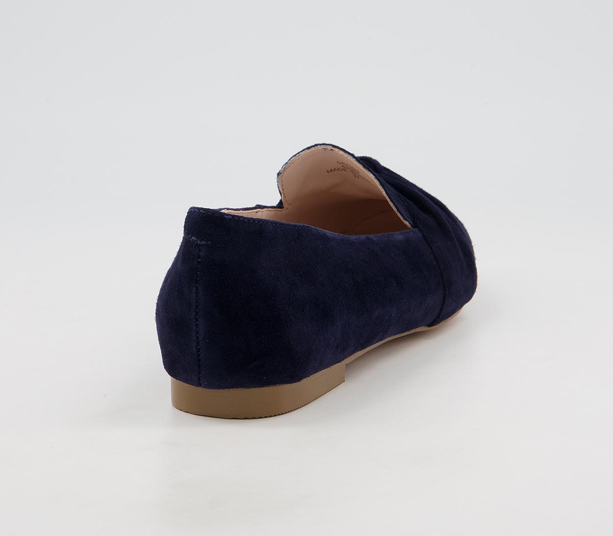 Office Freely Twisted Vamp Loafers Office Freely Twisted Vamp Loafers Navy Suede