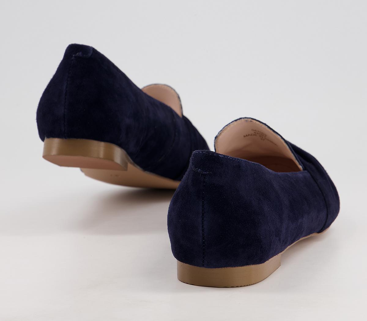 Office Freely Twisted Vamp Loafers Office Freely Twisted Vamp Loafers Navy Suede