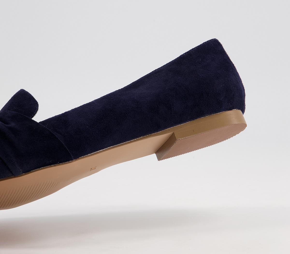 Office Freely Twisted Vamp Loafers Office Freely Twisted Vamp Loafers Navy Suede