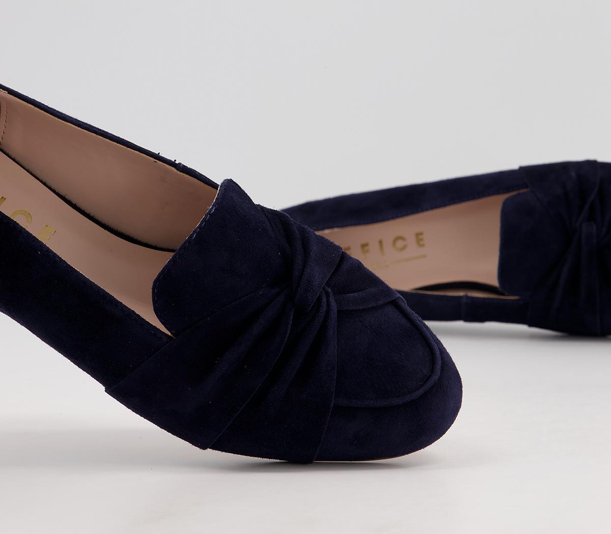 Office Freely Twisted Vamp Loafers Office Freely Twisted Vamp Loafers Navy Suede