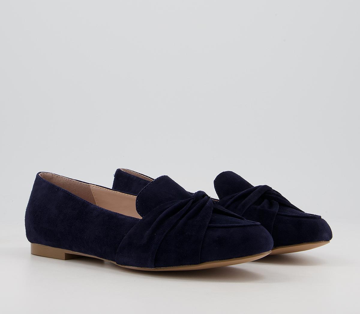 Office Freely Twisted Vamp Loafers Office Freely Twisted Vamp Loafers Navy Suede