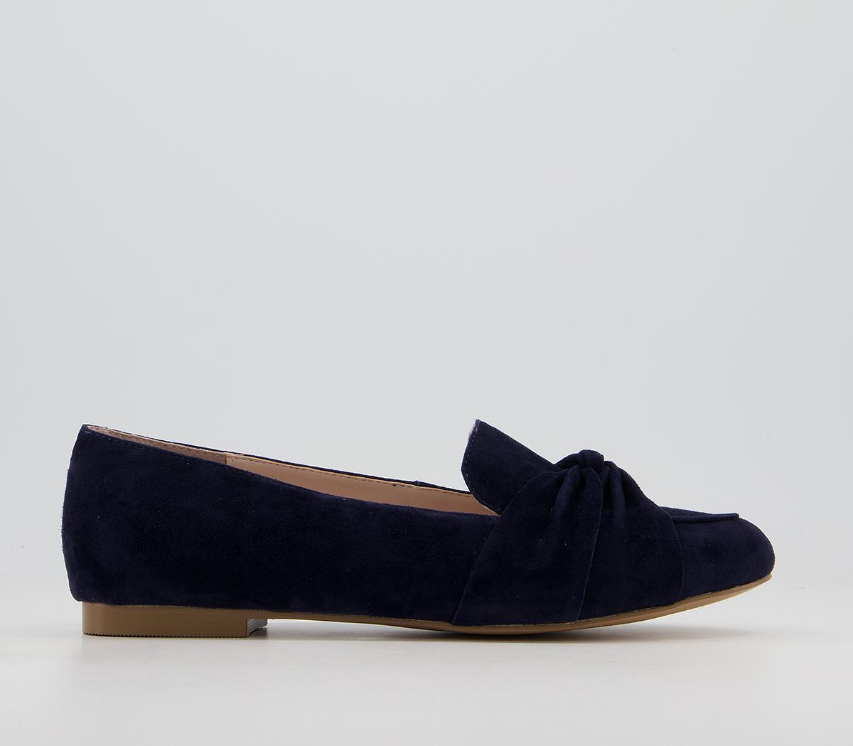 Office Freely Twisted Vamp Loafers Office Freely Twisted Vamp Loafers Navy Suede
