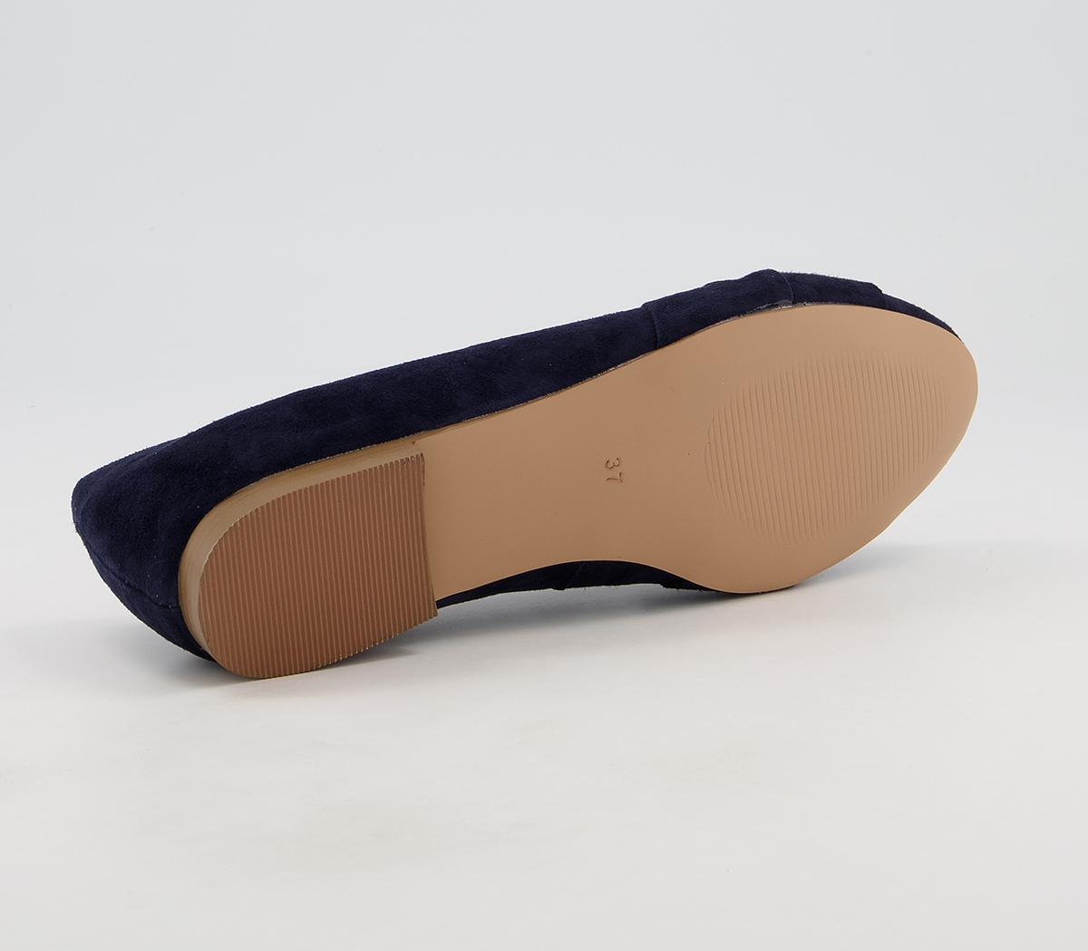 Office Freely Twisted Vamp Loafers Office Freely Twisted Vamp Loafers Navy Suede