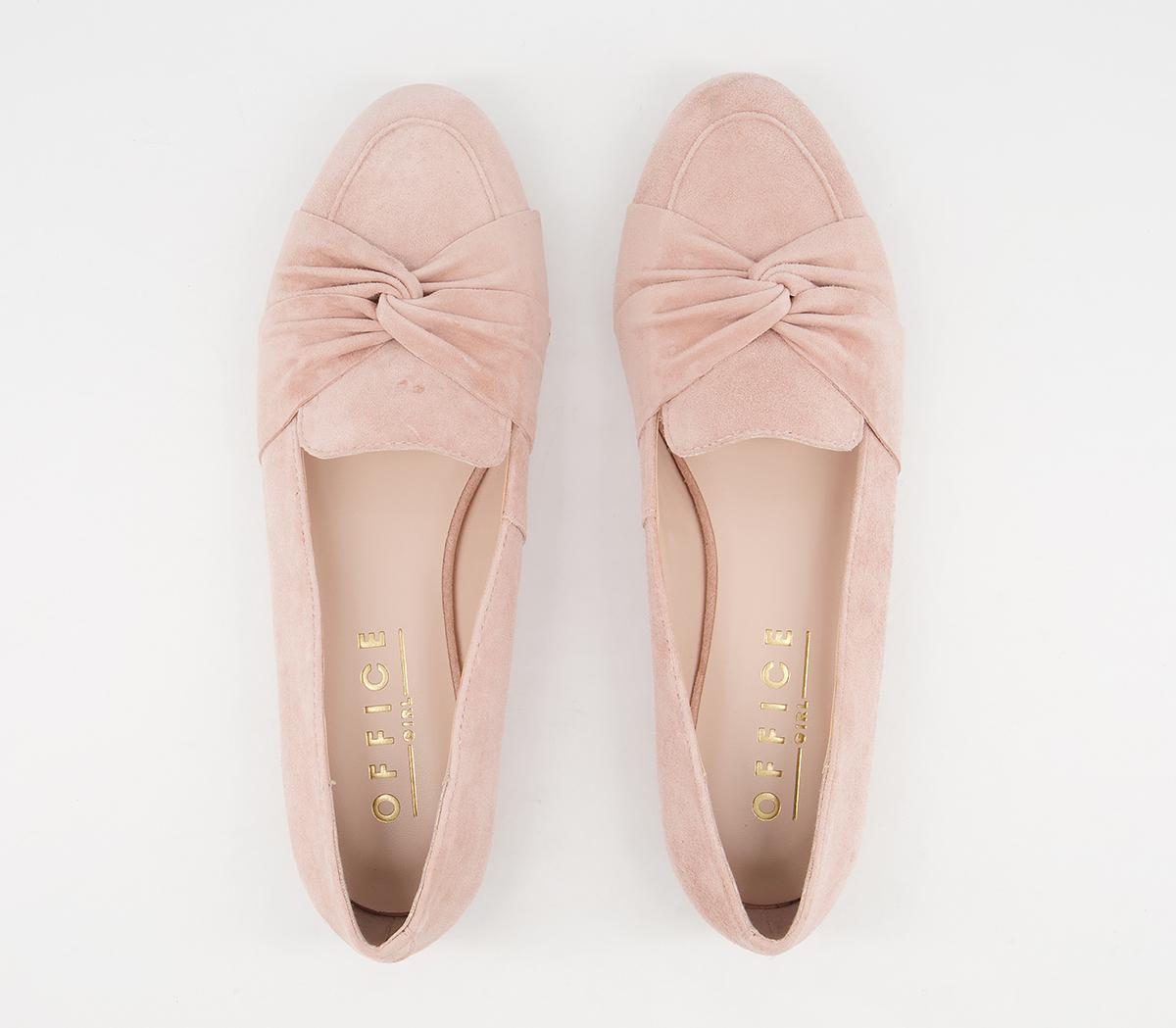 Office Freely Twisted Vamp Loafer Shoes Office Freely Twisted Vamp Loafer Shoes Soft Pink Suede