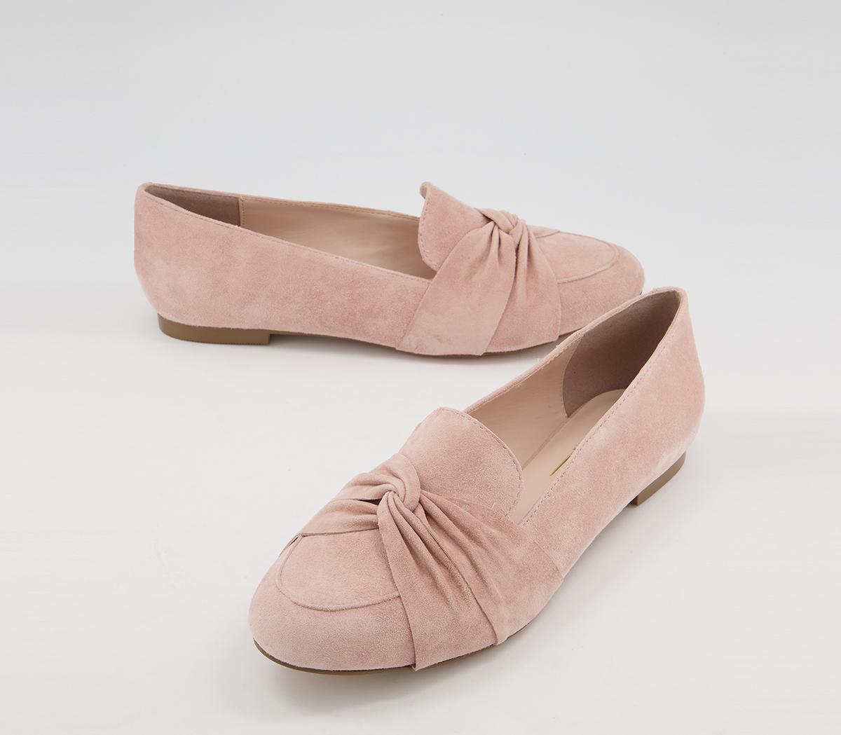 Office Freely Twisted Vamp Loafer Shoes Office Freely Twisted Vamp Loafer Shoes Soft Pink Suede