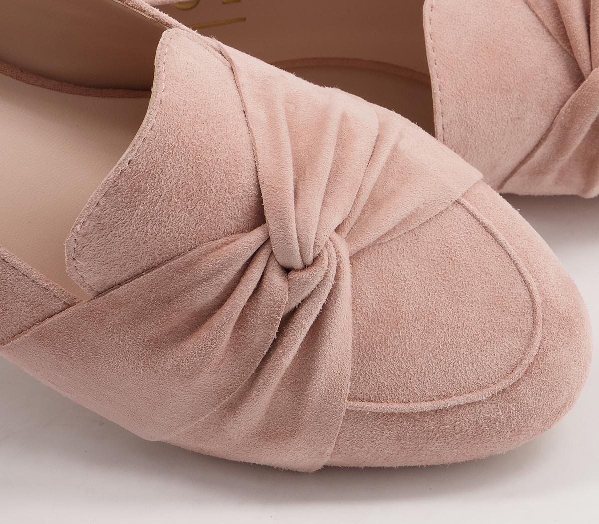 Office Freely Twisted Vamp Loafer Shoes Office Freely Twisted Vamp Loafer Shoes Soft Pink Suede