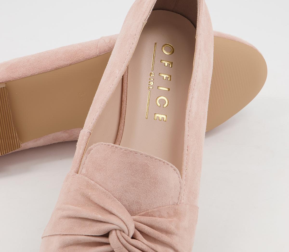 Office Freely Twisted Vamp Loafer Shoes Office Freely Twisted Vamp Loafer Shoes Soft Pink Suede