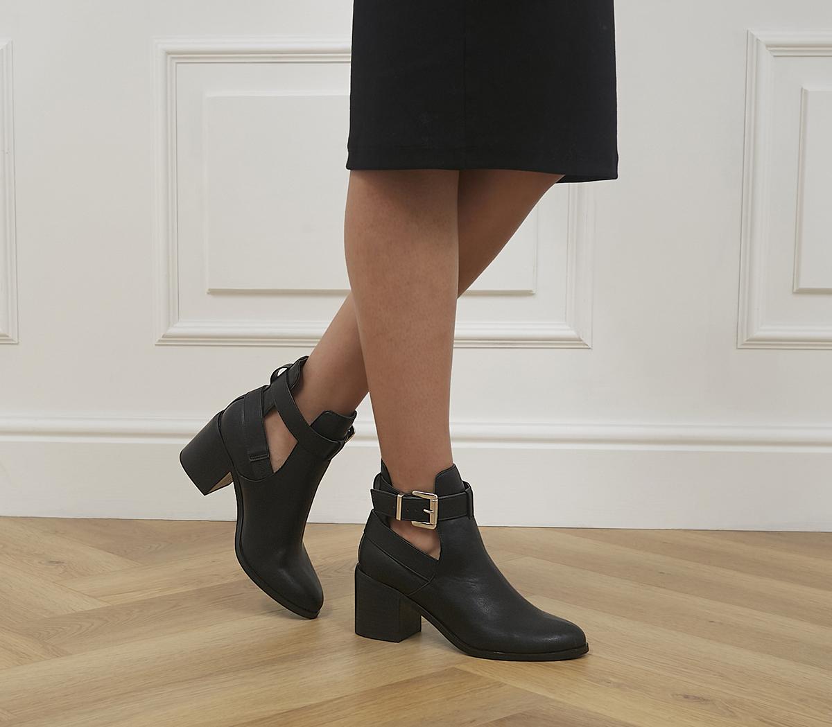 Admit Cut Out Block Heel Boots