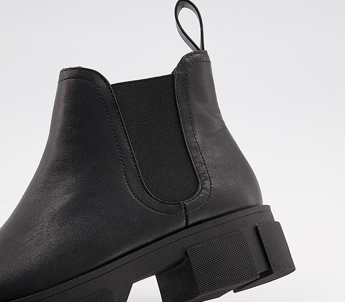 OFFICE Alarming Chunky Chelsea Boots Black Women's Ankle Boots