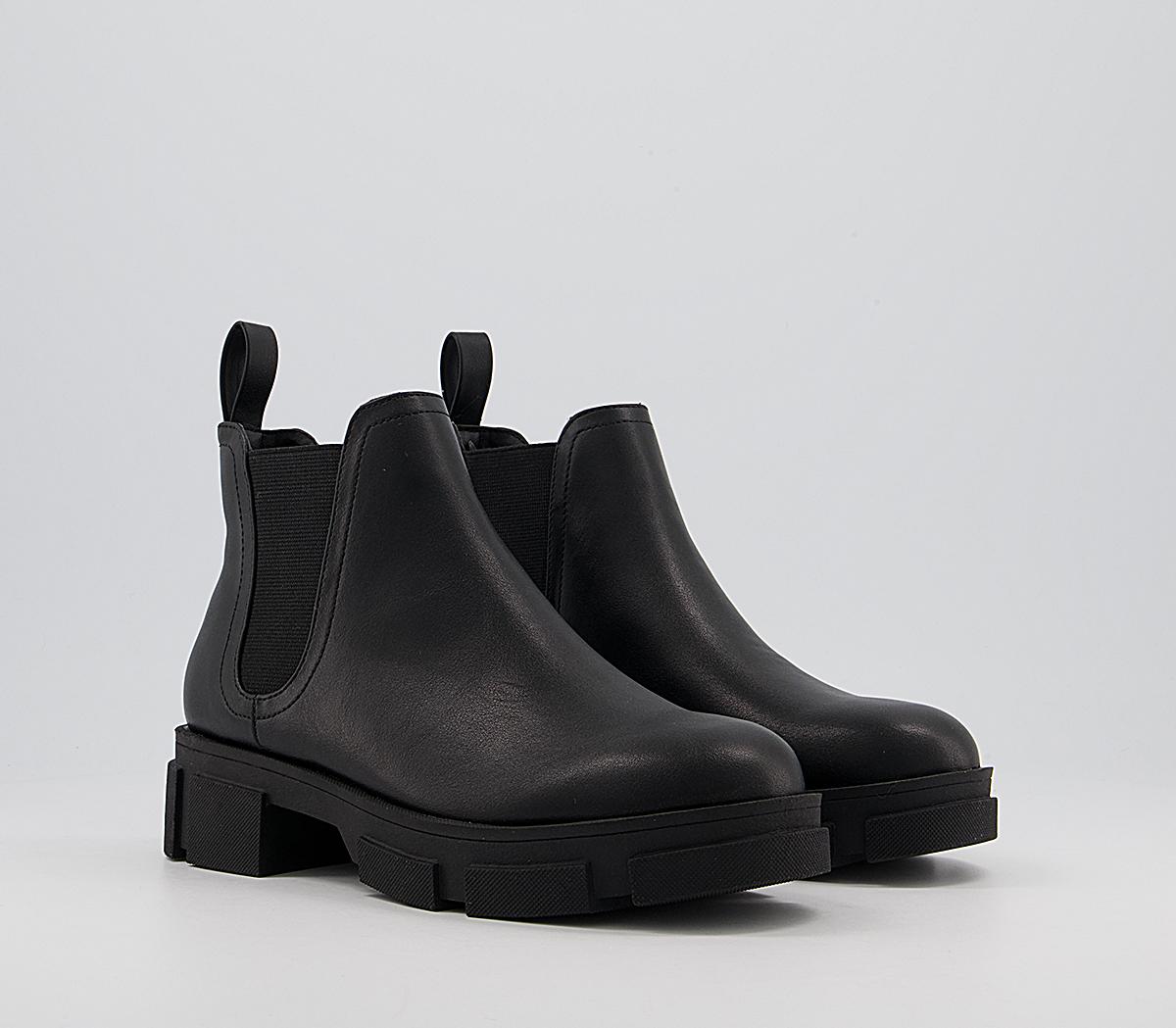 OFFICE Alarming Chunky Chelsea Boots Black Women's Ankle Boots