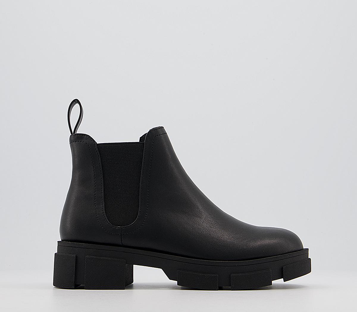 OFFICE Alarming Chunky Chelsea Boots Black Women's Ankle Boots