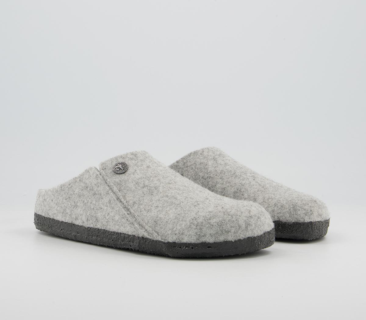 BIRKENSTOCK Zermatt Slippers Light Grey - Flat Shoes for Women