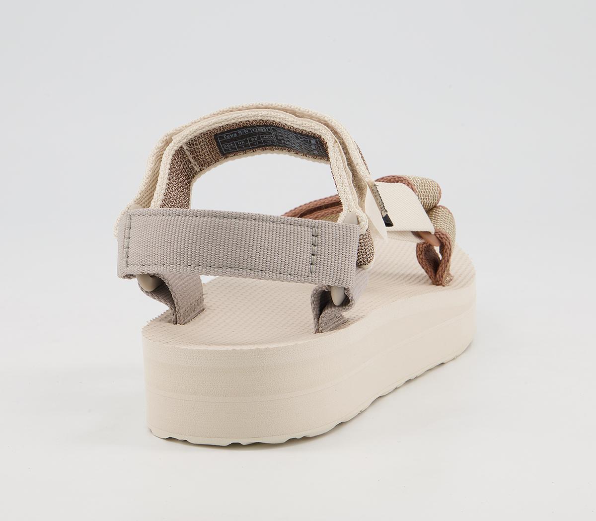 Teva Midform Universal Karina Sandals White Swan Metallic - Women’s Sandals