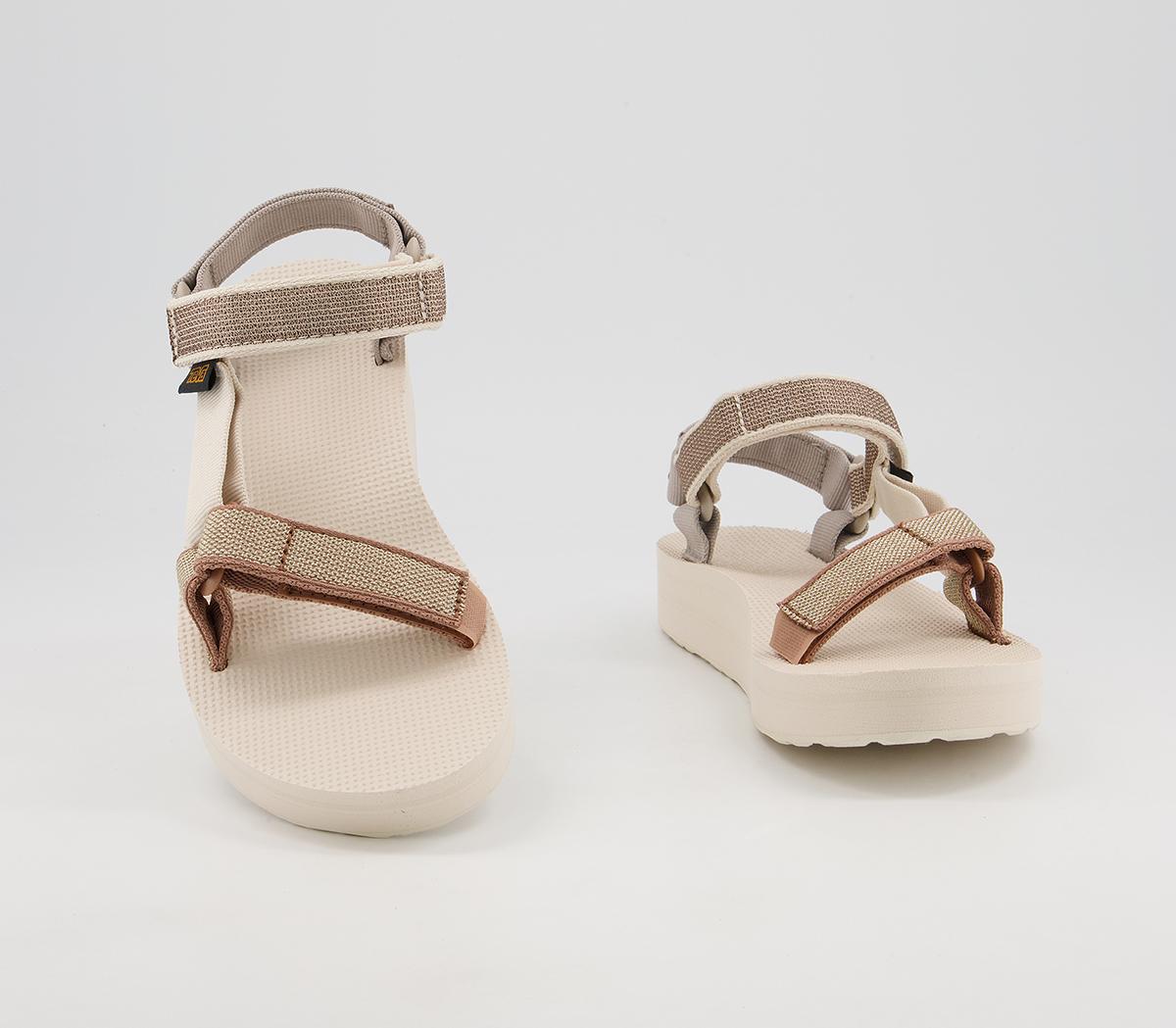 TevaMidform Universal Karina SandalsWhite Swan Metallic