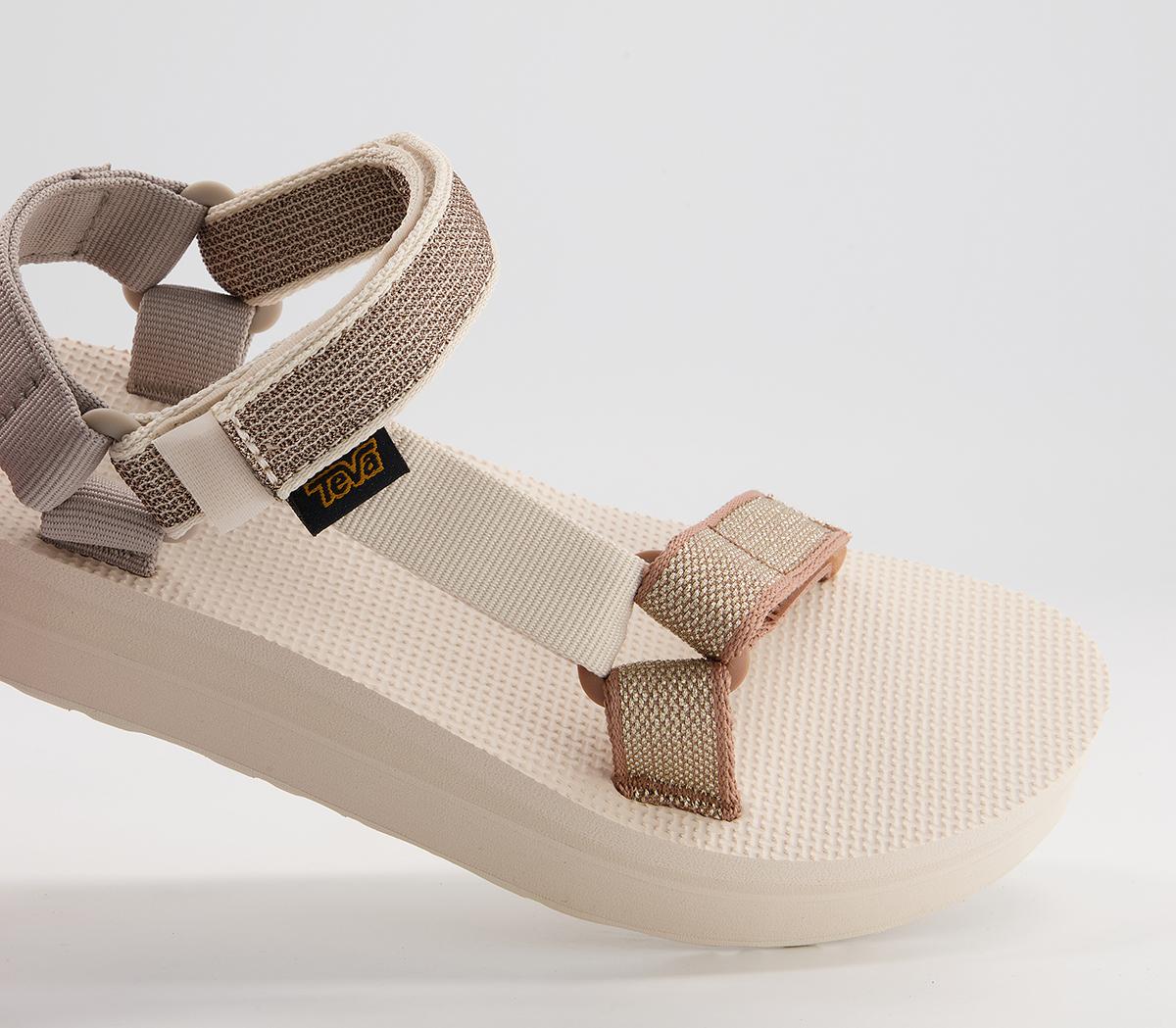 TevaMidform Universal Karina SandalsWhite Swan Metallic