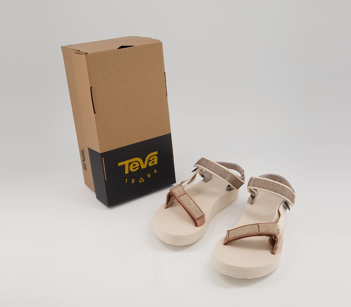 TevaMidform Universal Karina SandalsWhite Swan Metallic