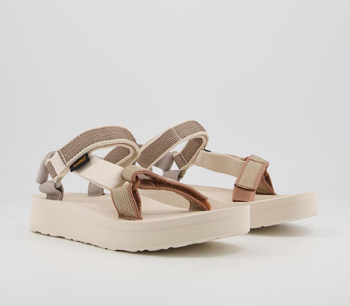 TevaMidform Universal Karina SandalsWhite Swan Metallic