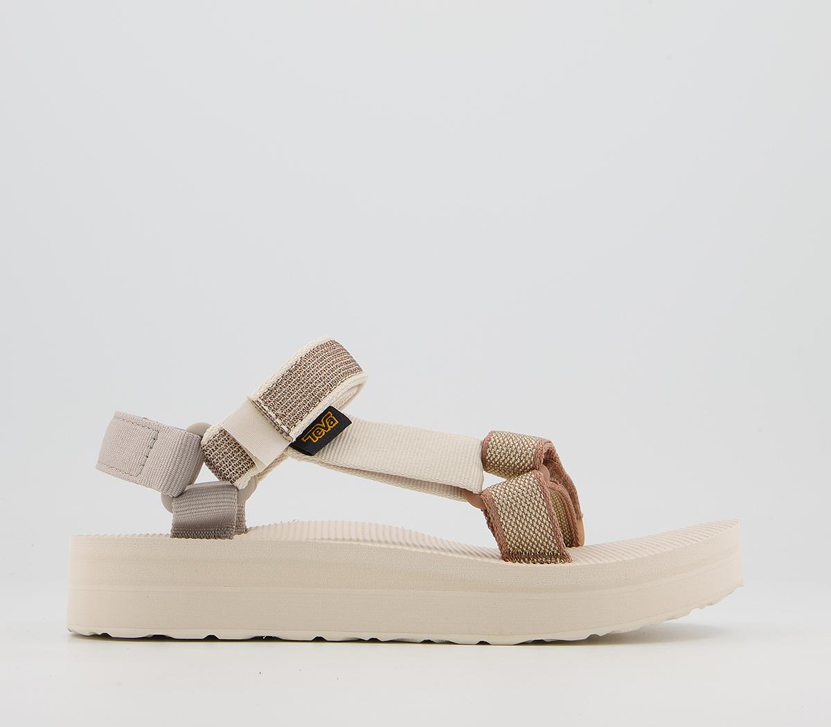 Teva Midform Universal Karina Sandals White Swan Metallic - Women’s Sandals