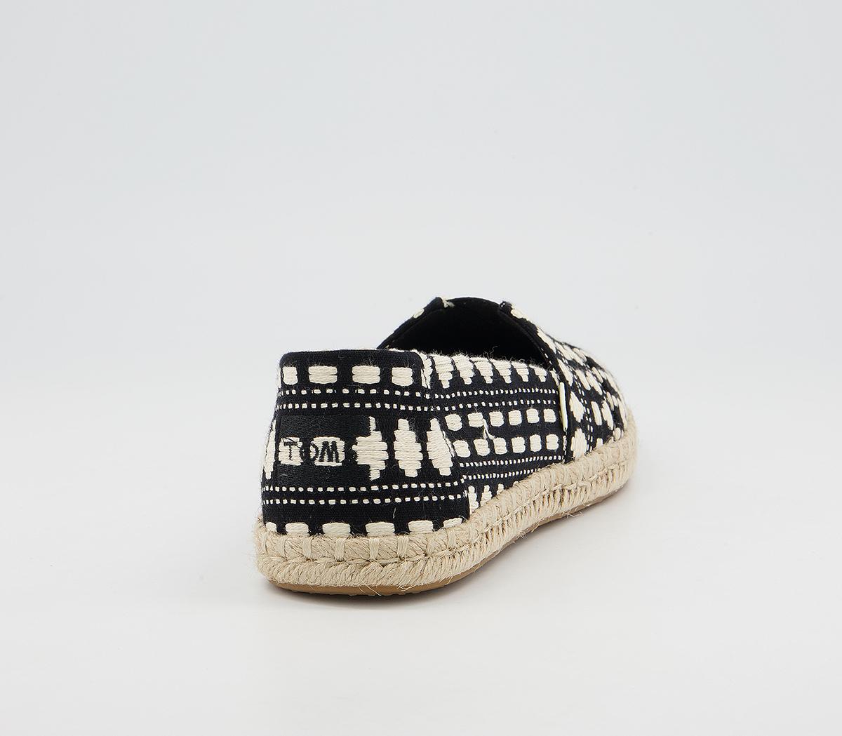TOMS Alpargata Rope Espadrilles TOMS Alpargata Rope Espadrilles Black Global Woven