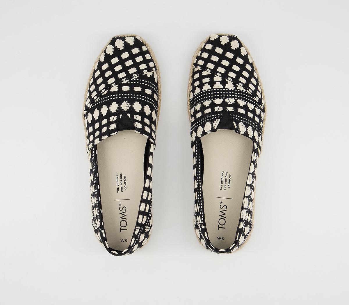 TOMS Alpargata Rope Espadrilles TOMS Alpargata Rope Espadrilles Black Global Woven