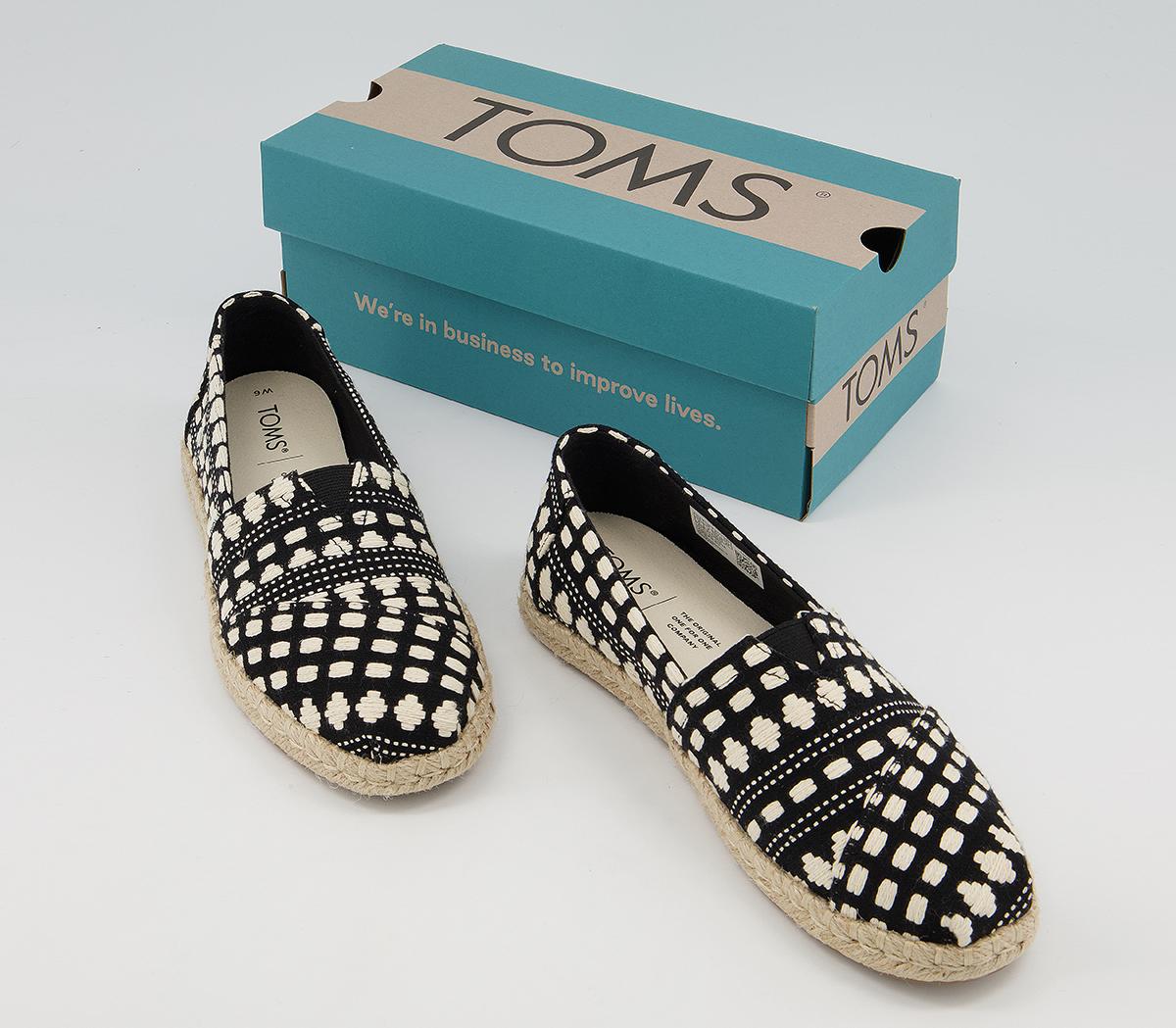 TOMS Alpargata Rope Espadrilles TOMS Alpargata Rope Espadrilles Black Global Woven