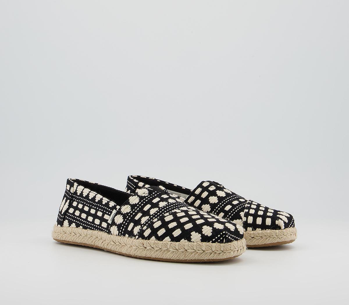 TOMS Alpargata Rope Espadrilles TOMS Alpargata Rope Espadrilles Black Global Woven