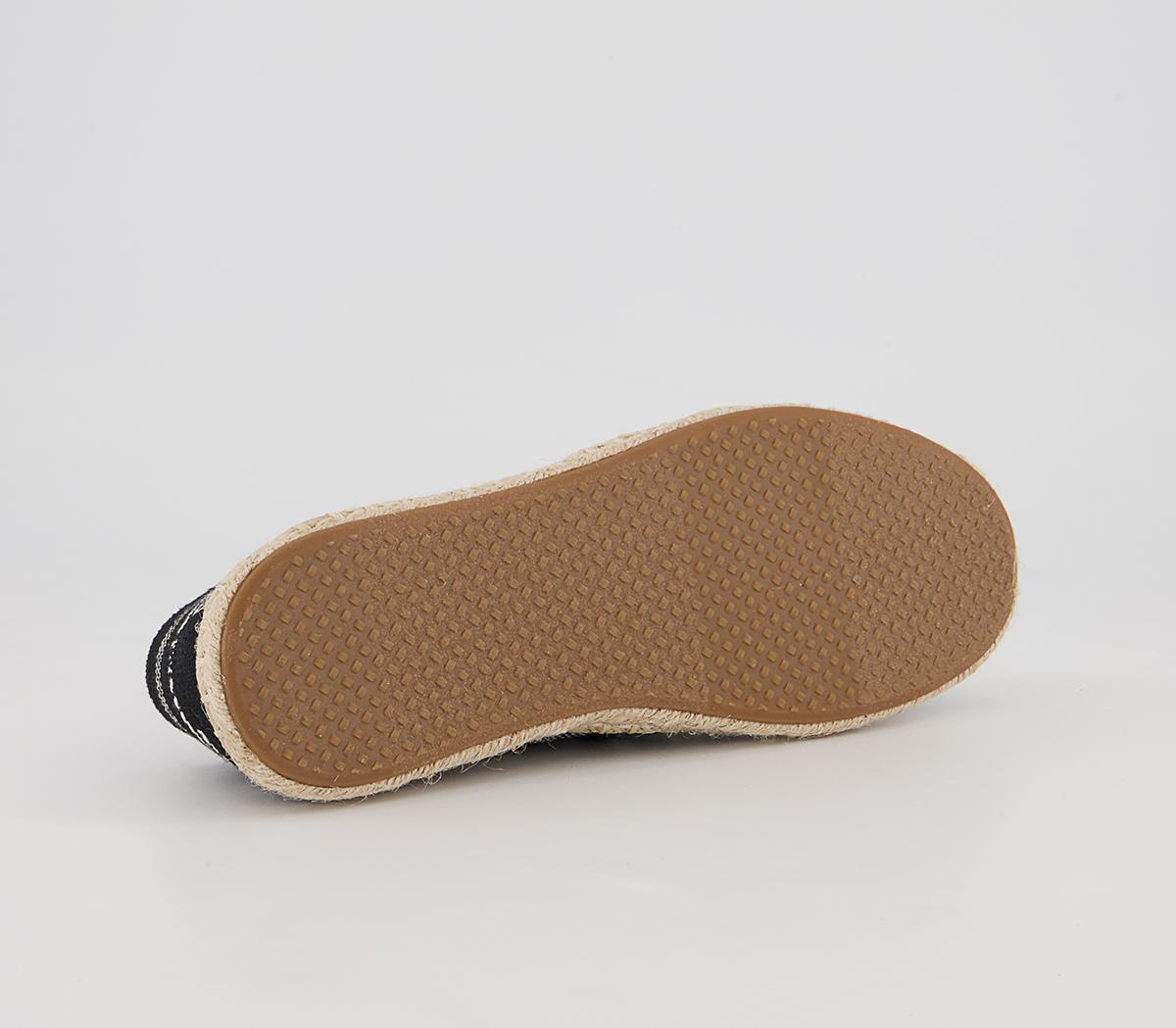 TOMS Alpargata Rope Slip Ons TOMS Alpargata Rope Slip Ons Black Global Stripe