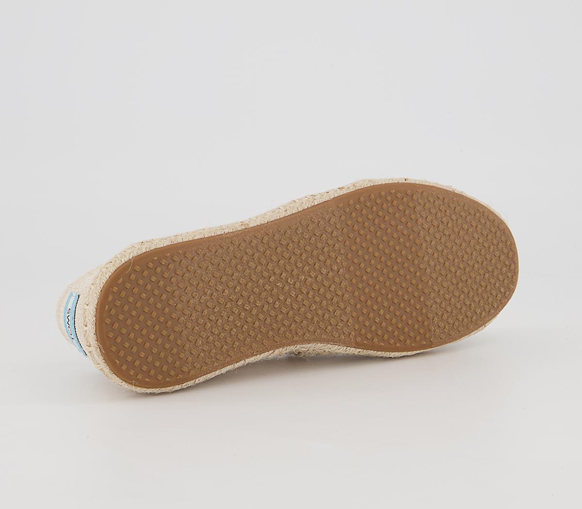 TOMS Alpargata Rope Slip Ons TOMS Alpargata Rope Slip Ons Natural Metallic Woven